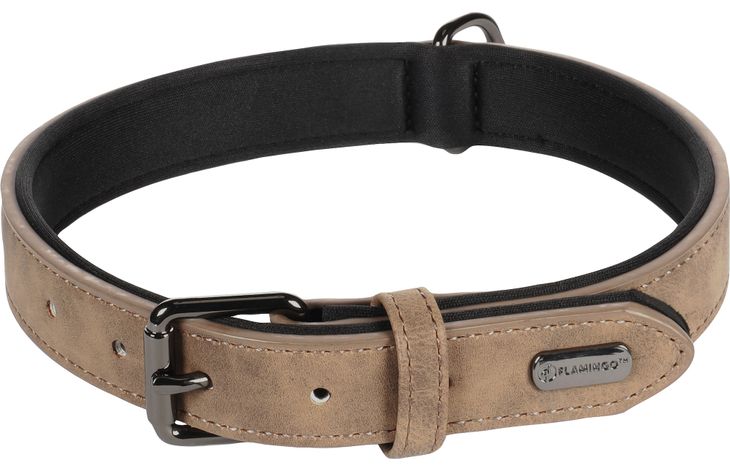 Flamingo Halsband met neopreen Delu Bruin