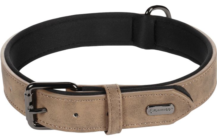 Flamingo Collar With neoprene Delu Brown