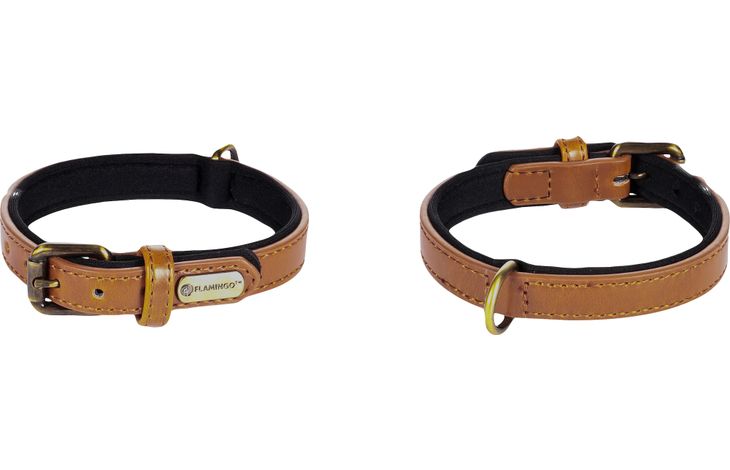 Flamingo Halsband met neopreen Lyabo Cognac