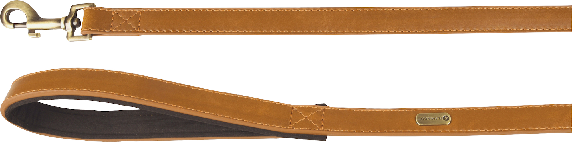 Flamingo Looplijn met neopreen Lyabo Cognac