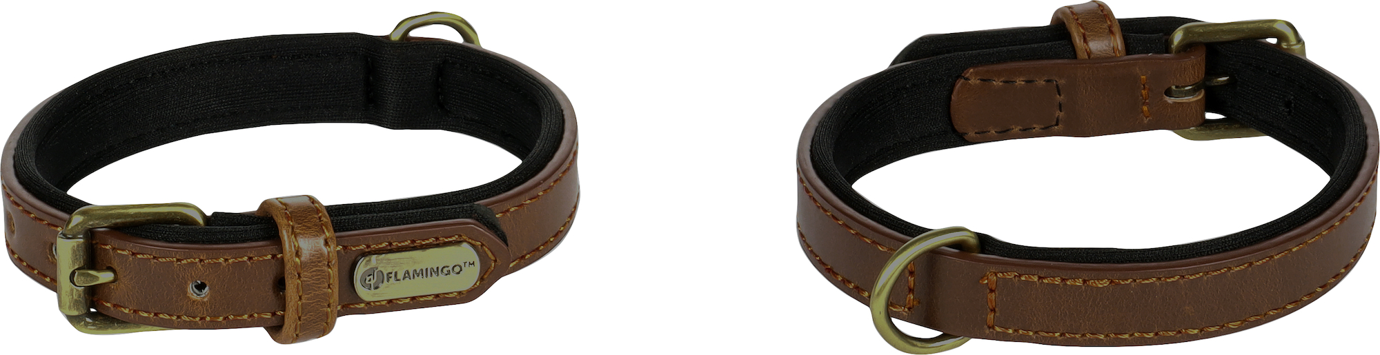 Flamingo Collare Con neoprene Lyabo Marrone