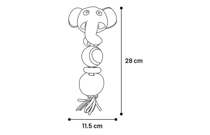 Flamingo Giocattolo Cheery Elefante con pallina Mix