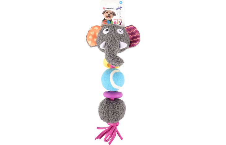 Flamingo Speelgoed Cheery Olifant met bal Meerkleurig