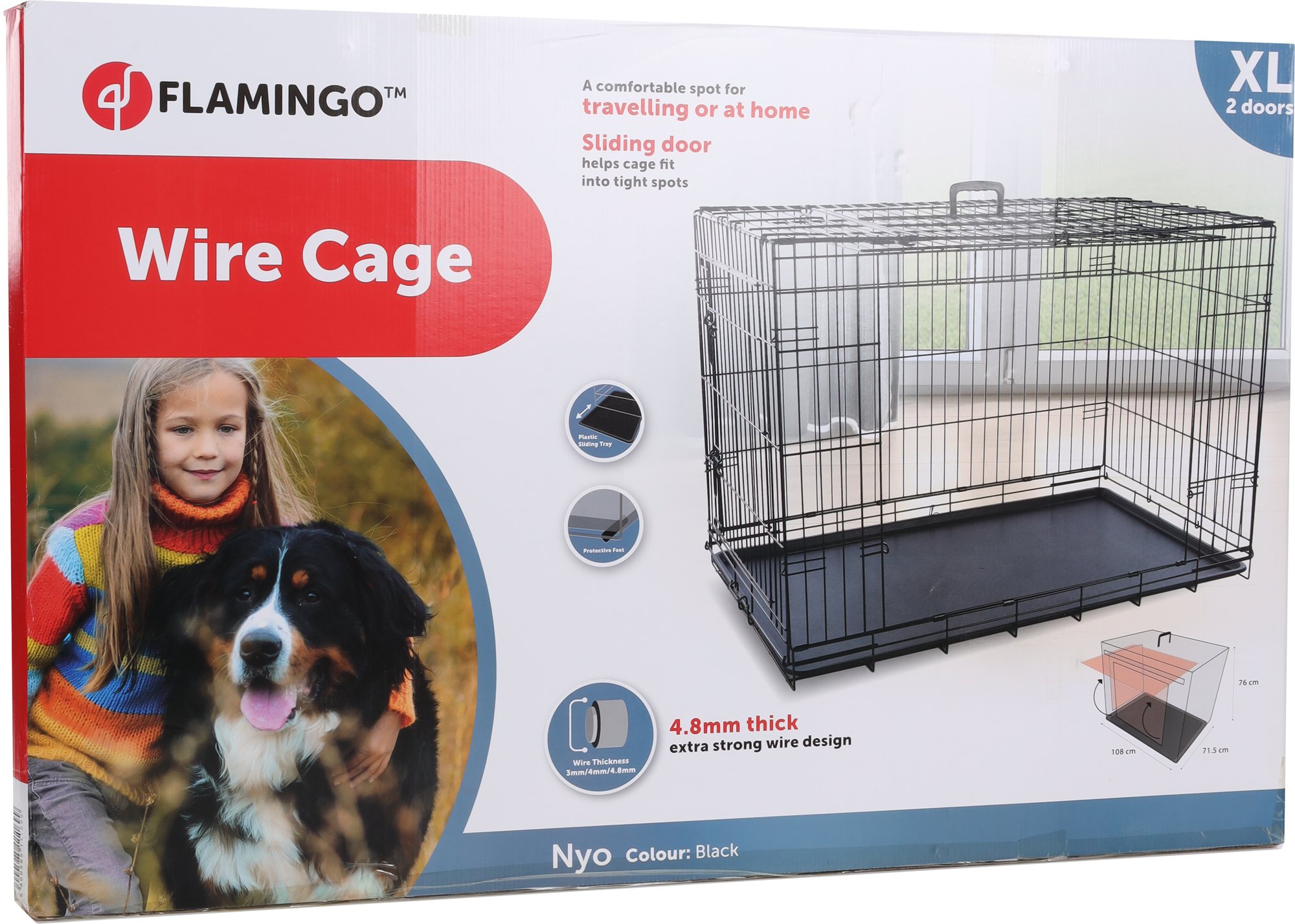 Flamingo Wire cage Nyo Black