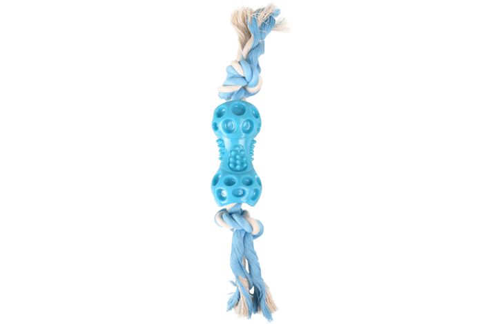 Flamingo Toy Lindo Dumbbell with rope Light blue & White