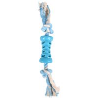 Flamingo Toy Lindo Tube & Cord with 2 knots Light blue