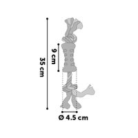 Flamingo Toy Lindo Tube & Cord with 2 knots Light blue