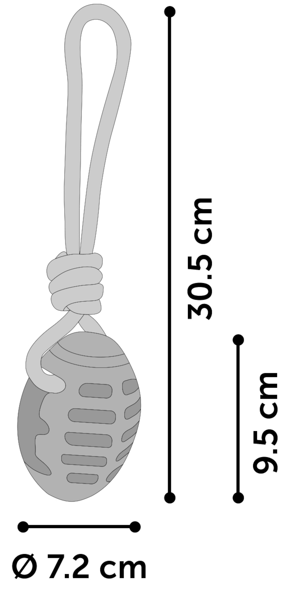 Flamingo Toy Rudo Tug rope & Rugby Twist Light blue