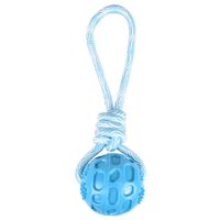 Flamingo Toy Rudo Tug rope Twist with ball Light blue & White