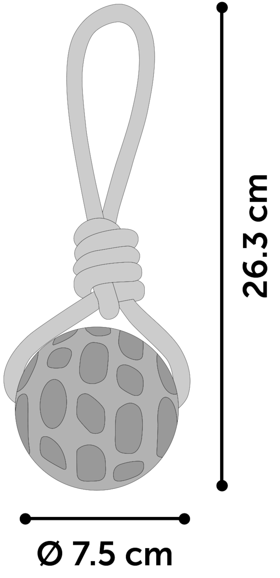 Flamingo Toy Rudo Tug rope Twist with ball Light blue & White