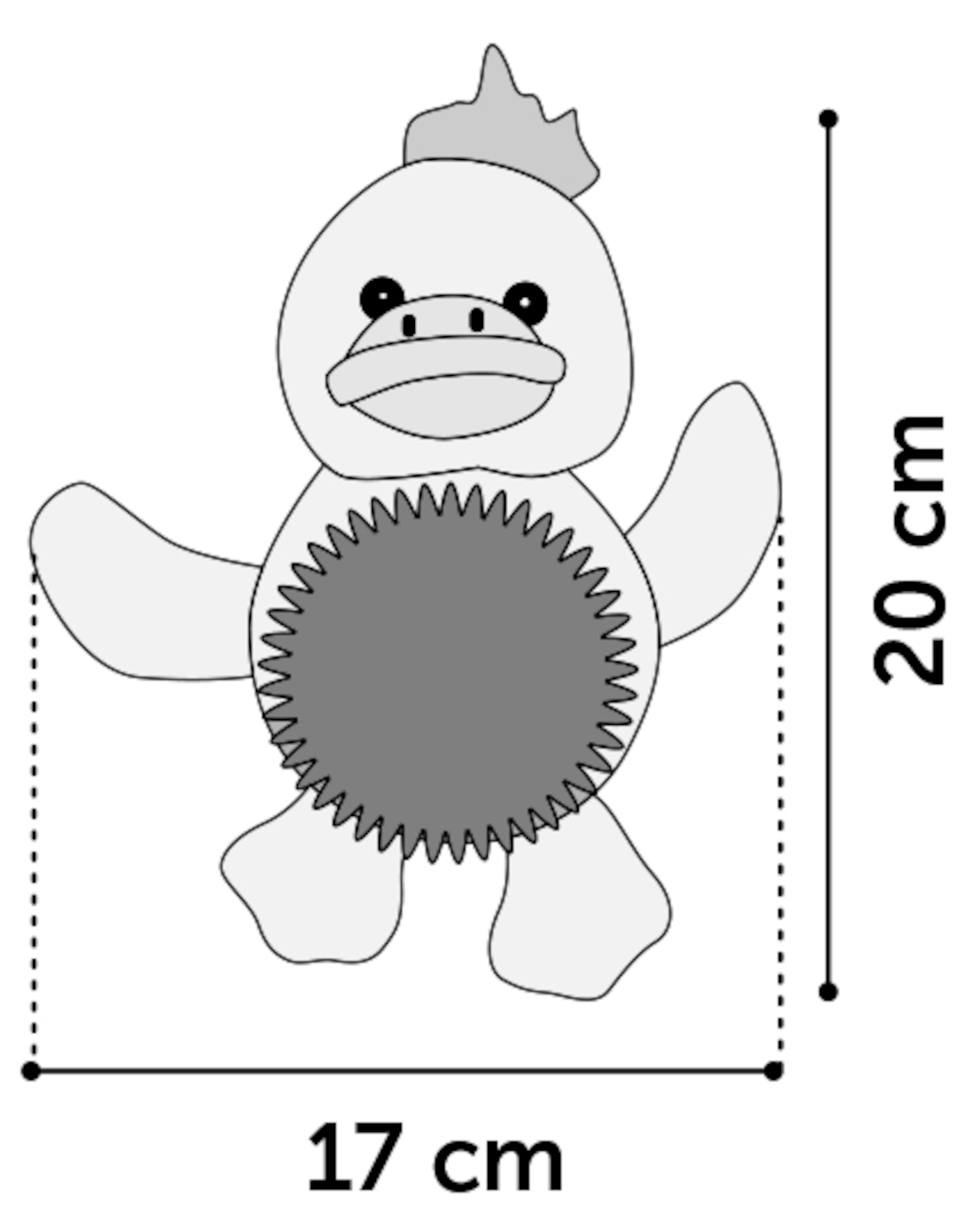 Flamingo Speelgoed Ando Eend met bal Geel