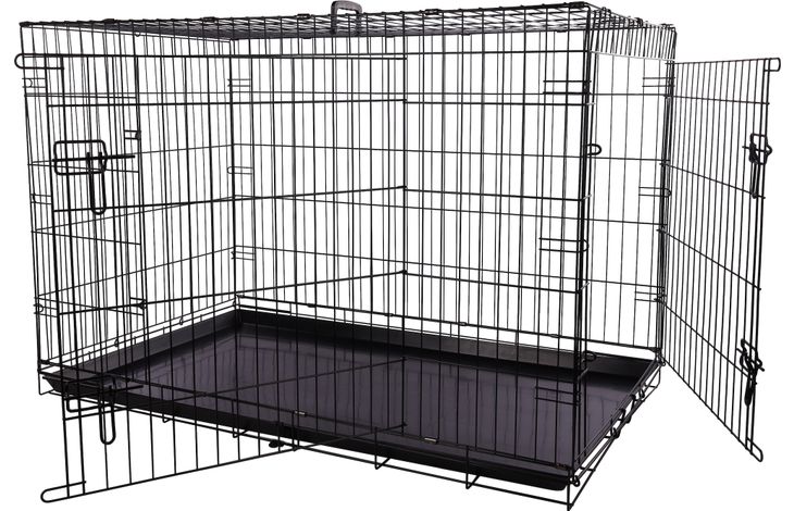 Cage Pour Chien Mezo Noir XL 70x109x77cm - Cage en métal Chien - Logement  et couchage Flamingo