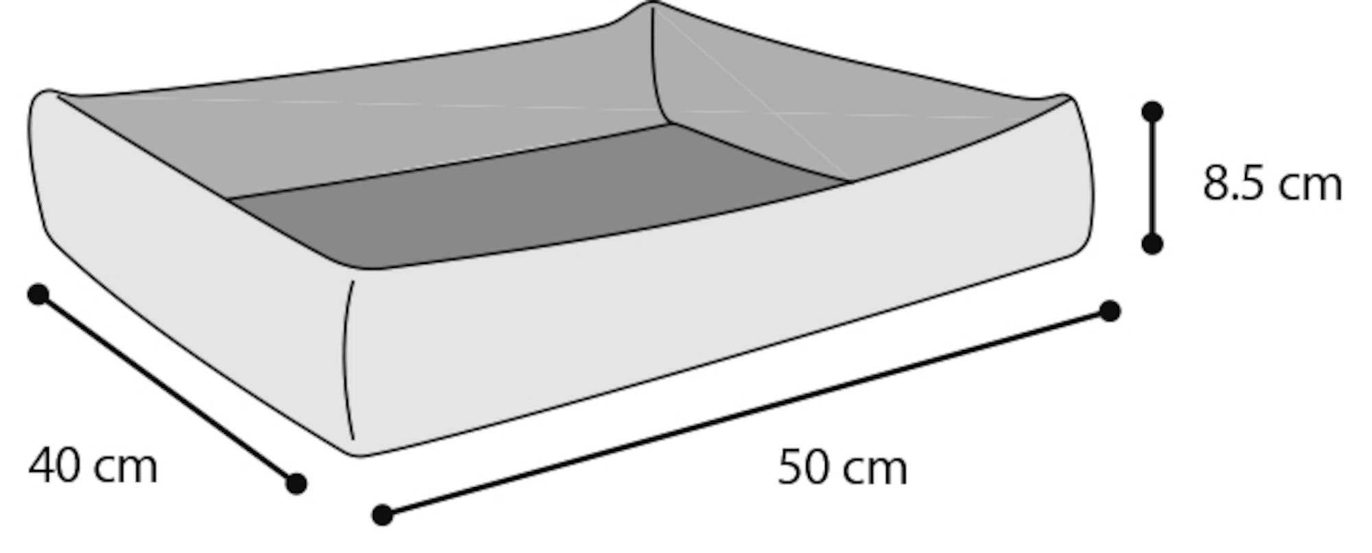 Flamingo Cooling basket Fresk Rectangle Grey & Blue