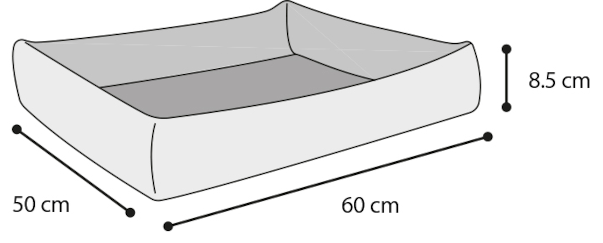 Flamingo Cooling basket Fresk Rectangle Grey & Blue