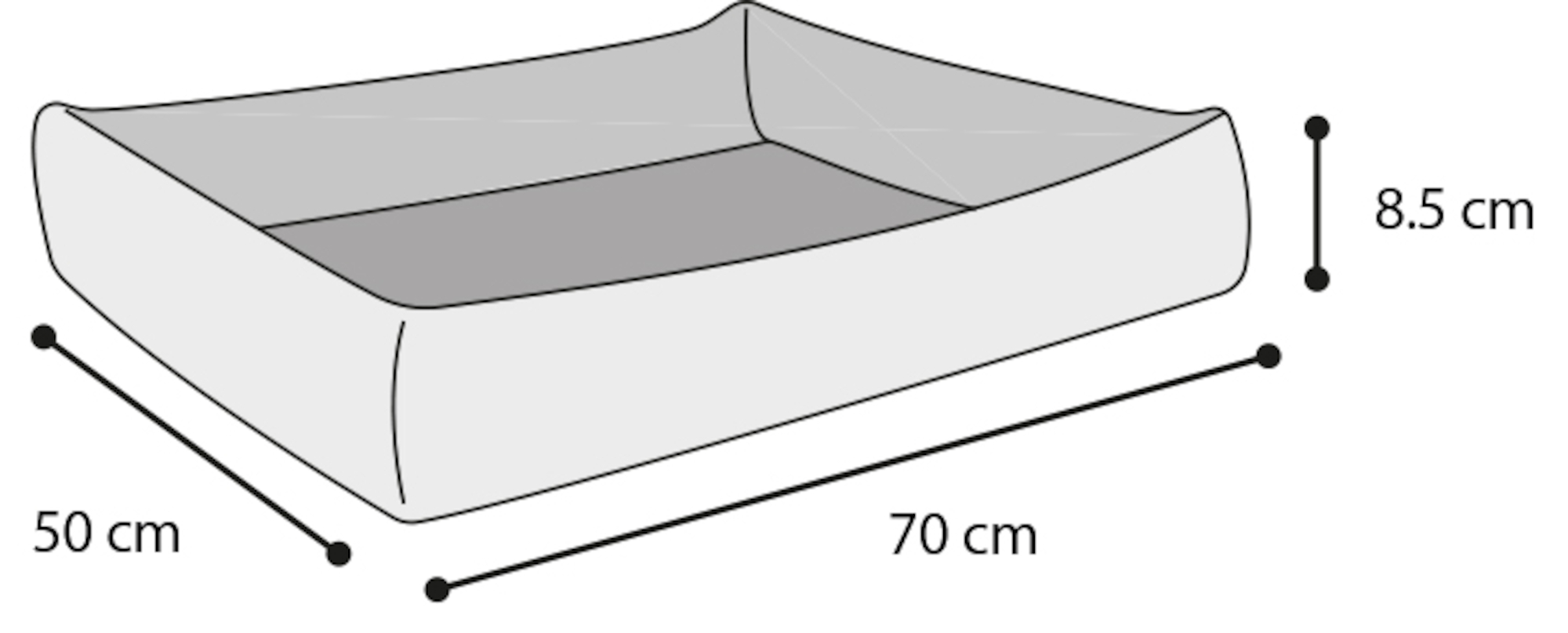 Flamingo Cooling basket Fresk Rectangle Grey & Blue