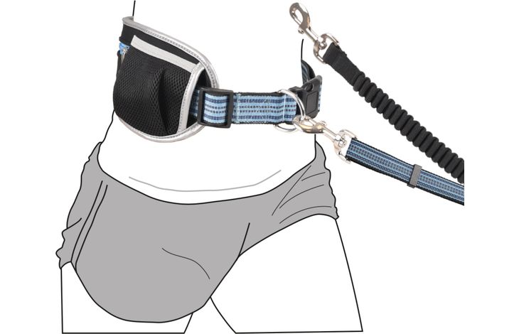 Flamingo Jogginglijn met heupriem Rono Blauw