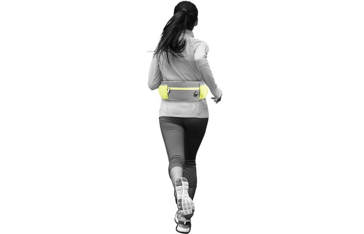 Flamingo Jogginglijn met heupriem Rono Fluo geel