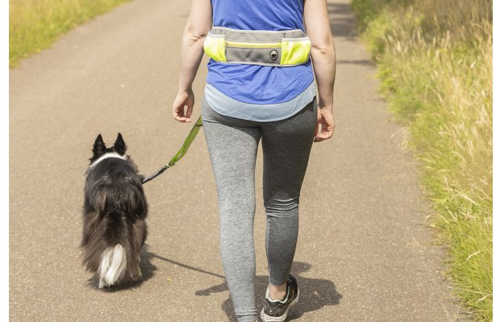 Flamingo Jogginglijn met heupriem Rono Fluo geel