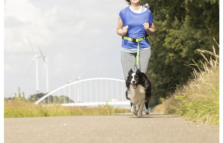 Flamingo Jogginglijn met heupriem Rono Fluo geel