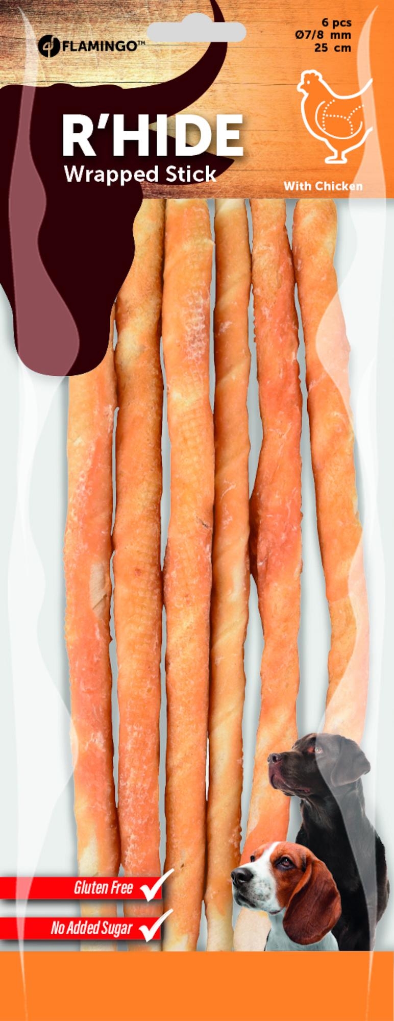 Flamingo Snacks R'Hide Stick  with chicken 25cm 20-22gr / 6 pcs 130gr