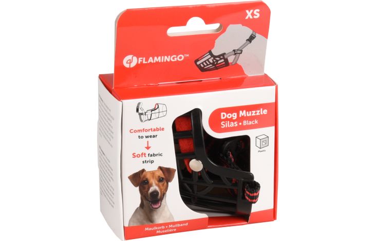 Flamingo Bozal del perro Silas Nero