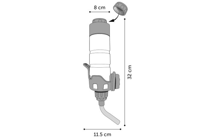 Flamingo Drinking bottle Hux Grey