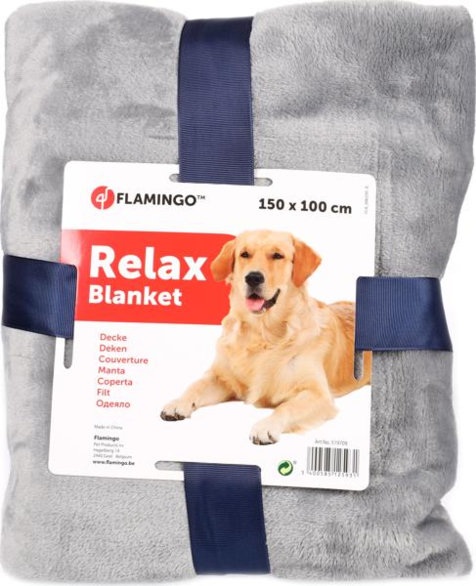 Flamingo Blanket Pulso Rectangle Light grey