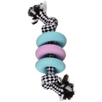 Flamingo Toy Puppy Loekie Ring & Cord with 2 knots Mix