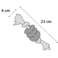 Flamingo Toy Puppy Loekie Ring & Cord with 2 knots Mix