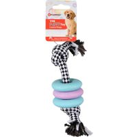 Flamingo Toy Puppy Loekie Ring & Cord with 2 knots Mix