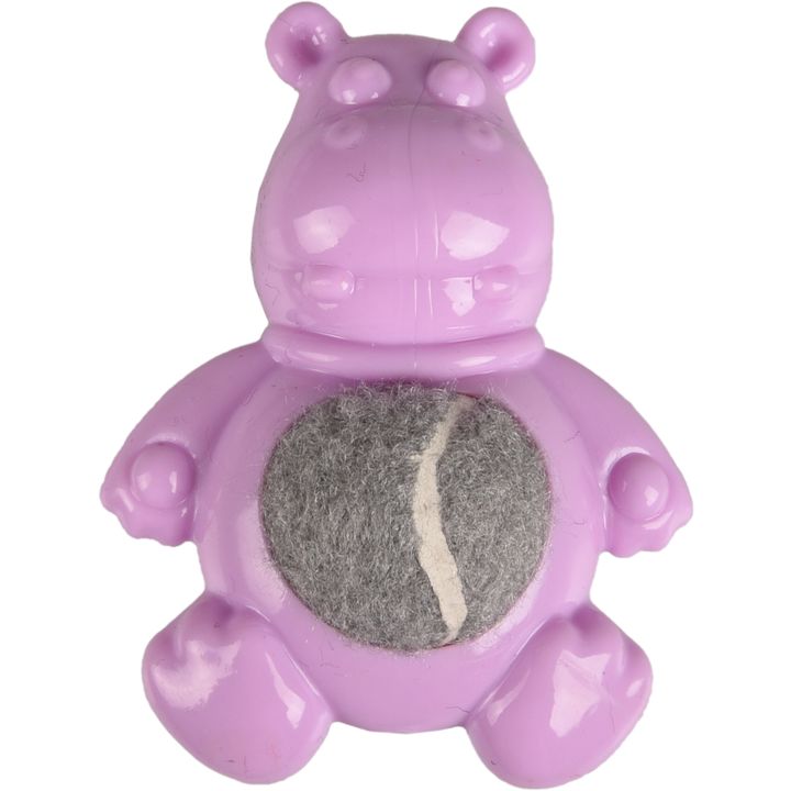 Toy Puppy Loekie Hippopotamus with ball Lilac 519716 Flamingo Pet