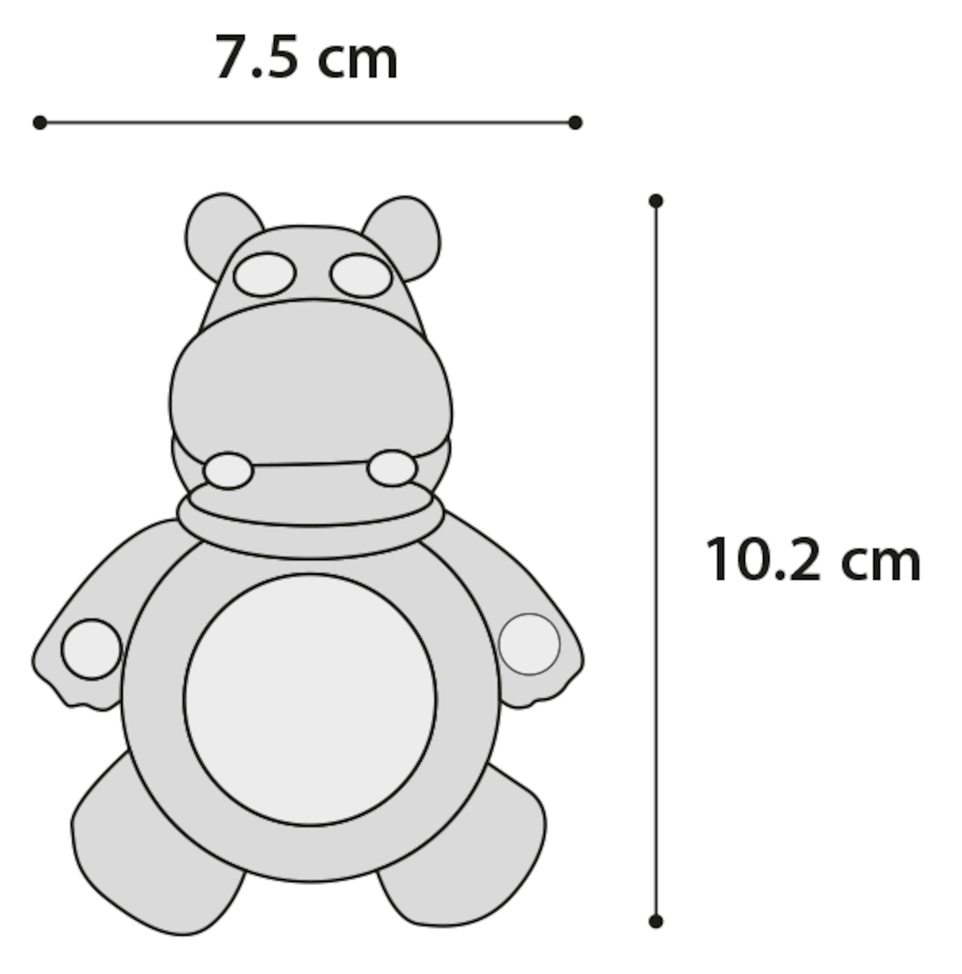 Toy Puppy Loekie Hippopotamus with ball Lilac | 519716