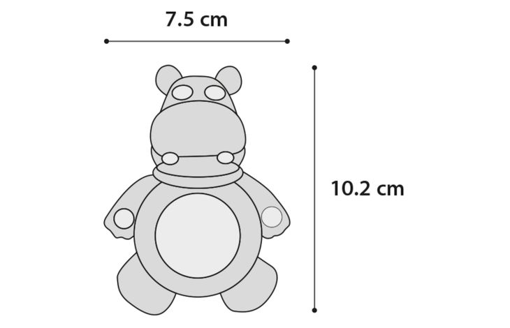 Flamingo Spielzeug Welpe Loekie Nilpferd mit ball Lila