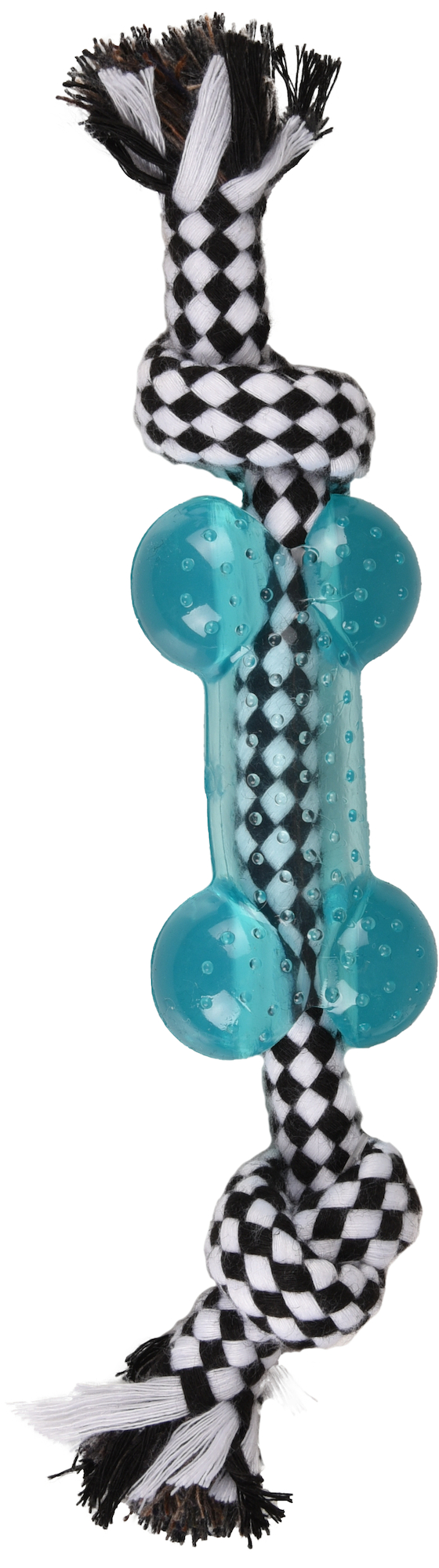 Flamingo Toy Djengo Bone & Cord with 2 knots Turquoise