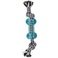 Flamingo Toy Djengo Bone & Cord with 2 knots Turquoise