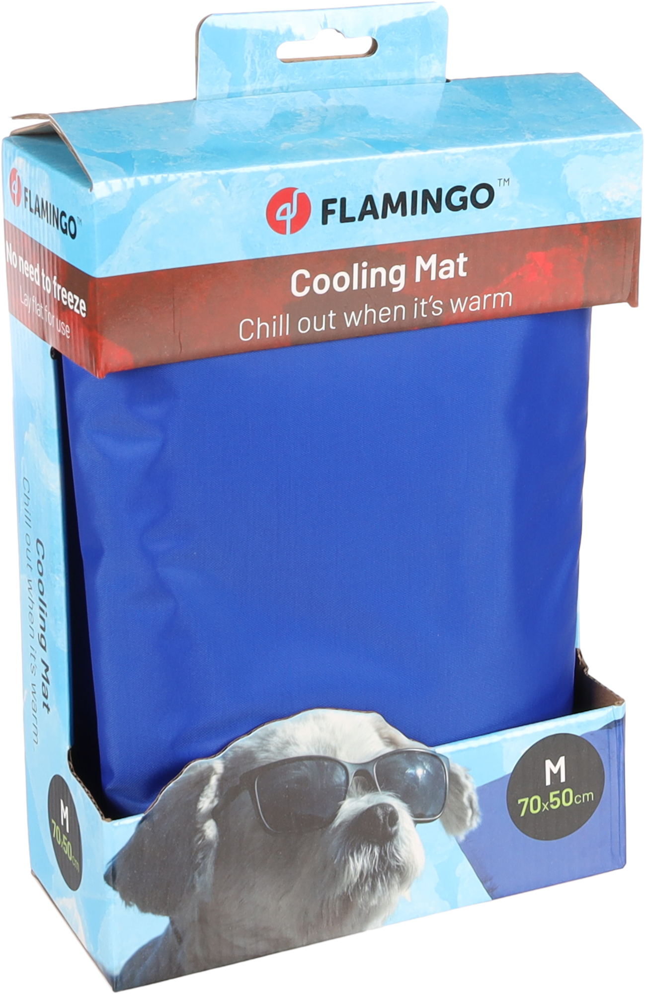 Flamingo Cooling pad Frosty Rectangle Blue