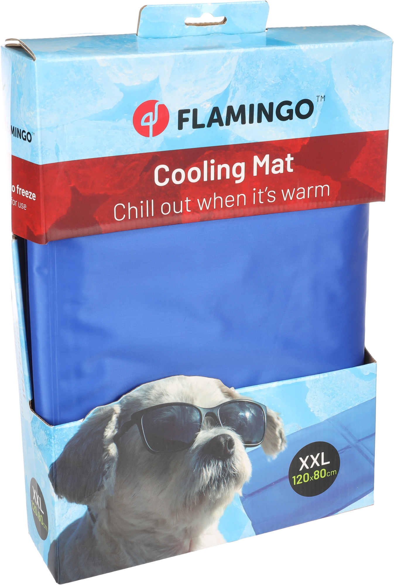 Flamingo Cooling pad Frosty Rectangle Blue