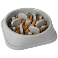 Flamingo Feeding bowl Slow feeder Bobo Round Grey
