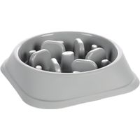 Flamingo Feeding bowl Slow feeder Bobo Round Grey
