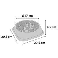 Flamingo Feeding bowl Slow feeder Bobo Round Grey