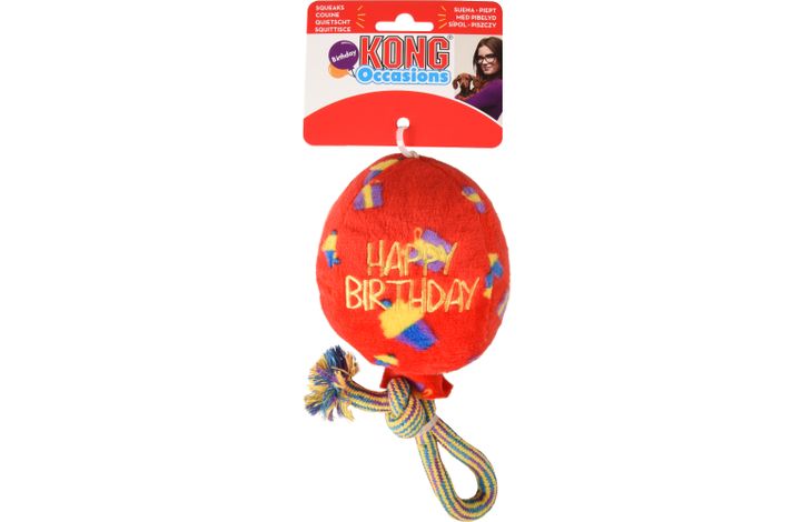 Kong® Kong® Speelgoed Occasions Birthday Rood Textiel Ballon