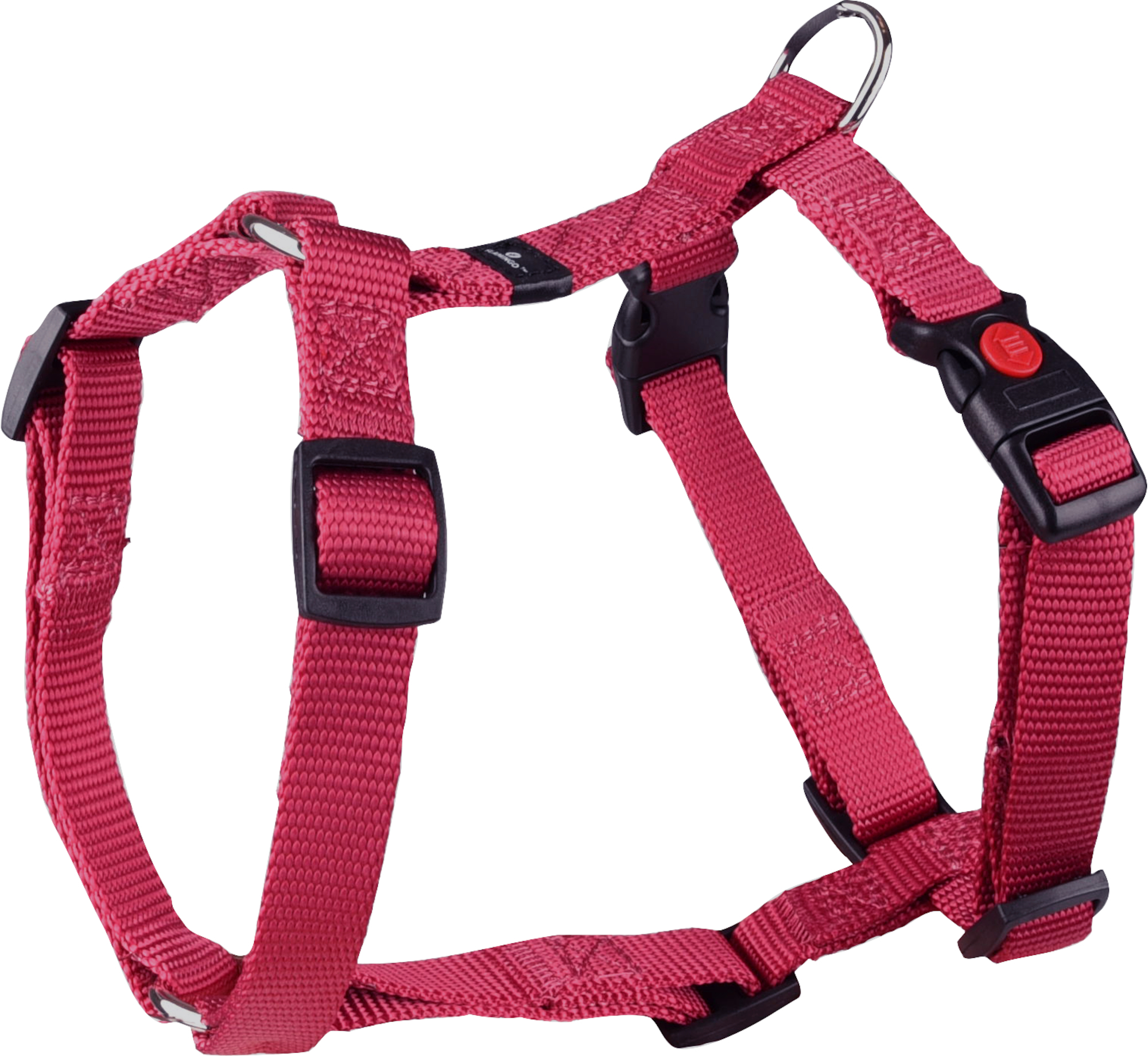 Flamingo Harness H-shape Ziggi Cherry red