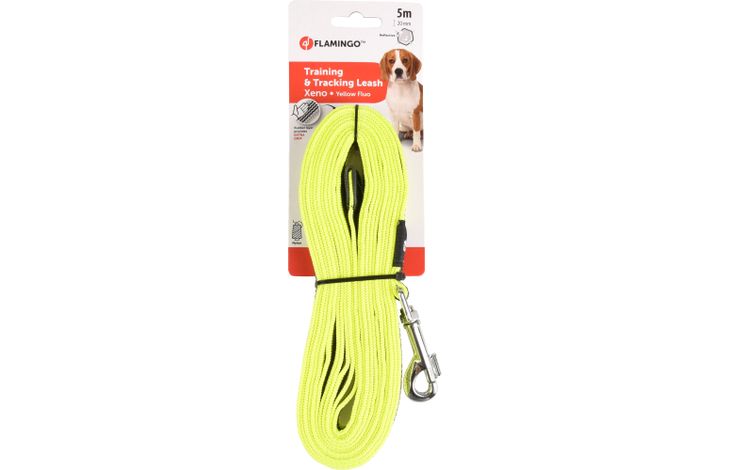 Flamingo Training and tracking leash Xeno Fluo yellow