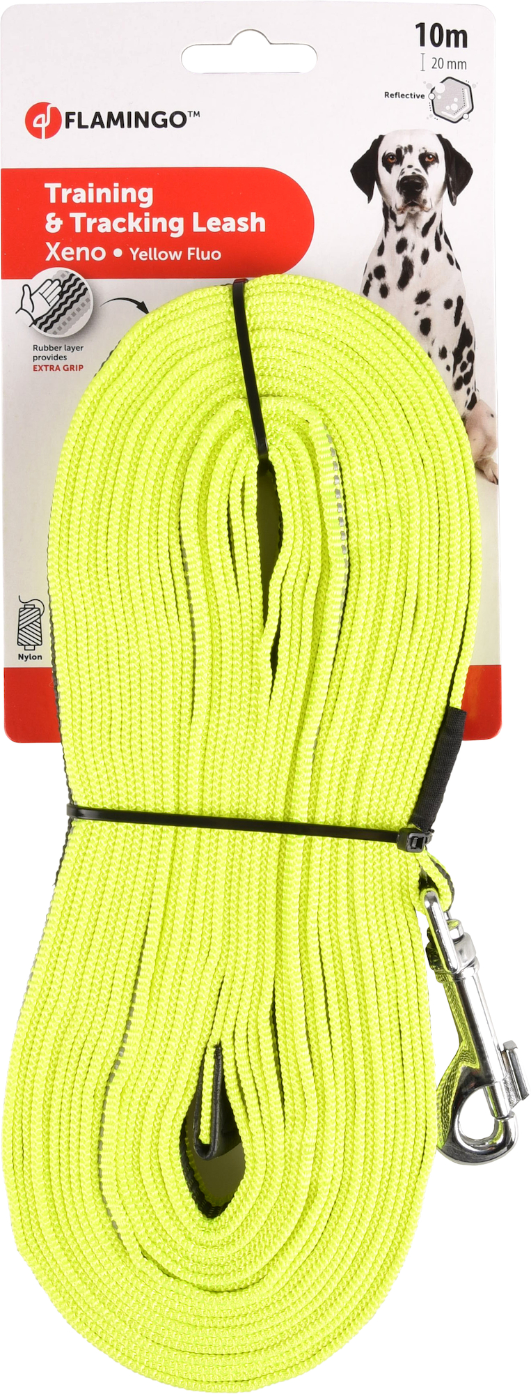 Flamingo Training and tracking leash Xeno Fluo yellow