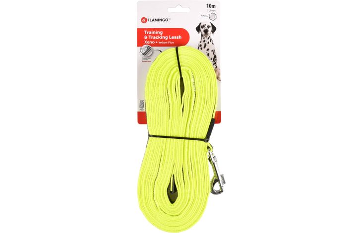 Flamingo Trainings- en zoeklijn Xeno Fluo geel