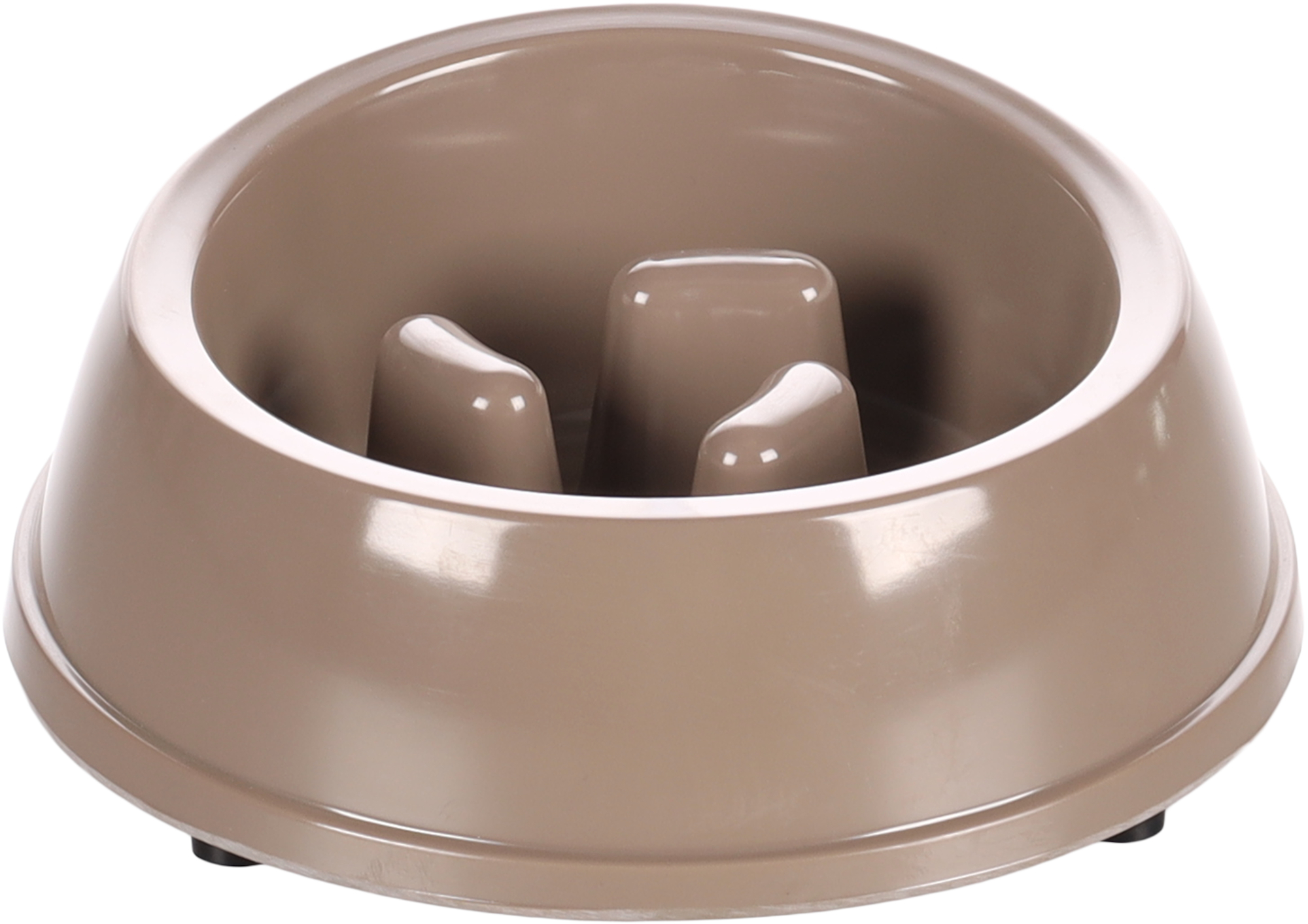 Flamingo Feeding bowl Slow feeder Mangi Round Taupe