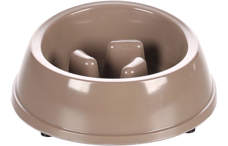 Flamingo Eetpot Slow feeder Mangi Rond Taupe