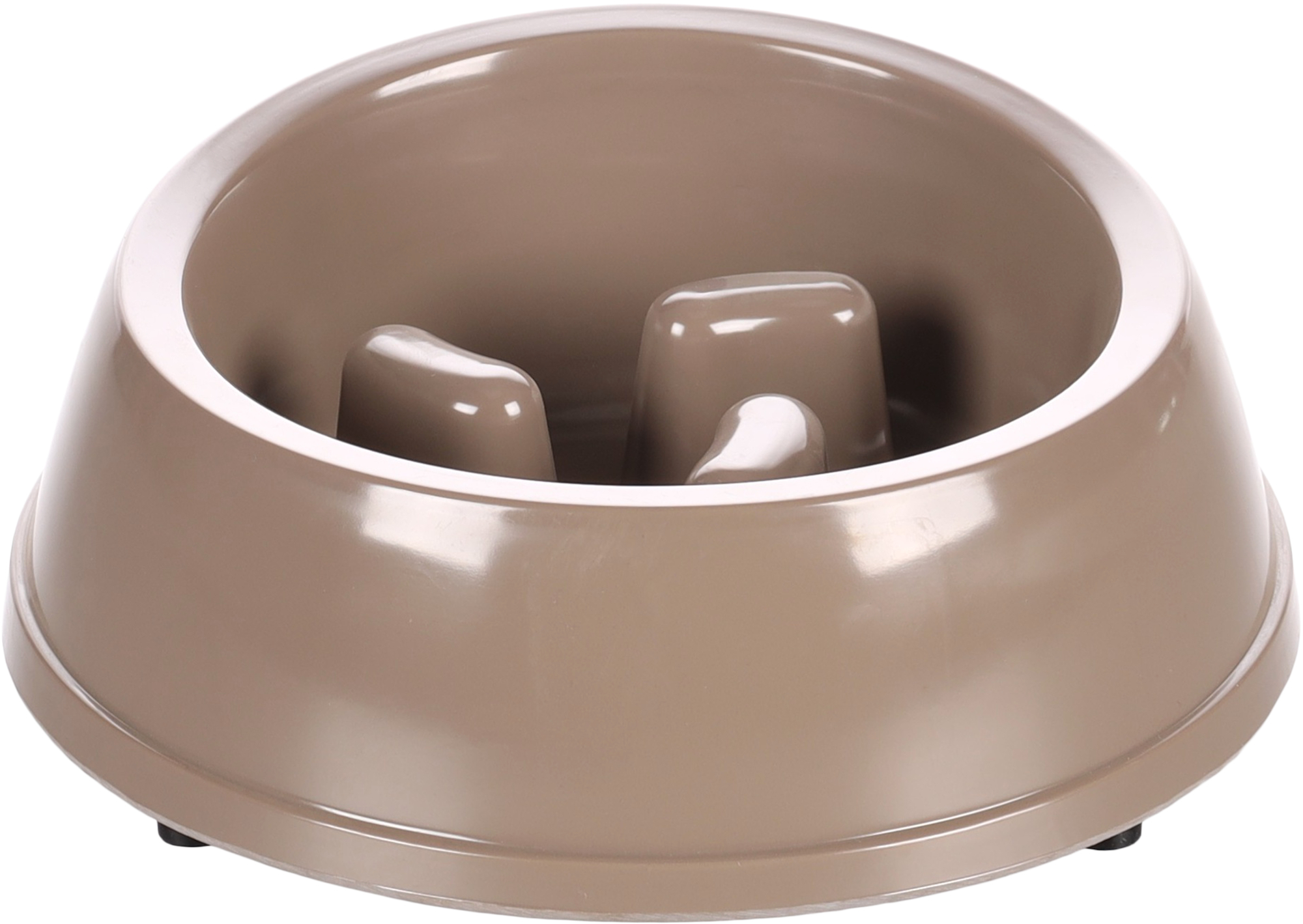 Flamingo Feeding bowl Slow feeder Mangi Round Taupe