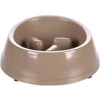 Flamingo Eetpot Slow feeder Mangi Rond Taupe