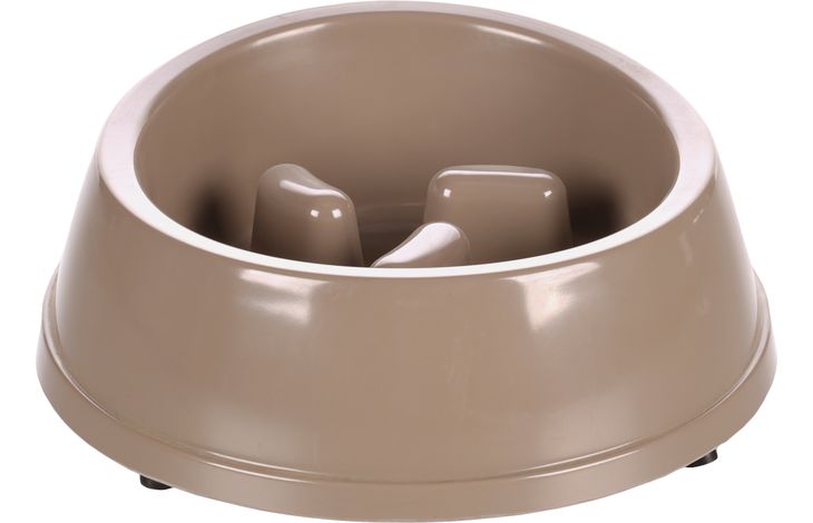 Flamingo Eetpot Slow feeder Mangi Rond Taupe